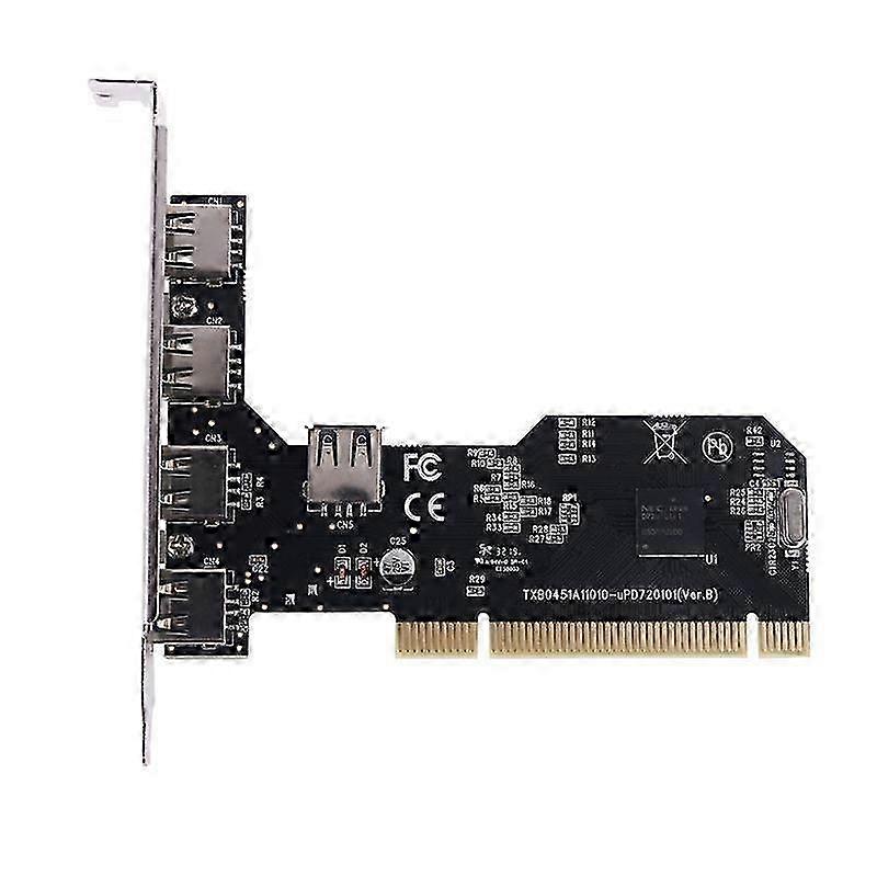 Scheda di espansione del controller dell'hub PCI USB 2.0 a 5 porte - Convertitore desktop con velocità di 480 Mbps e driver inclusi per una connettività avanzata