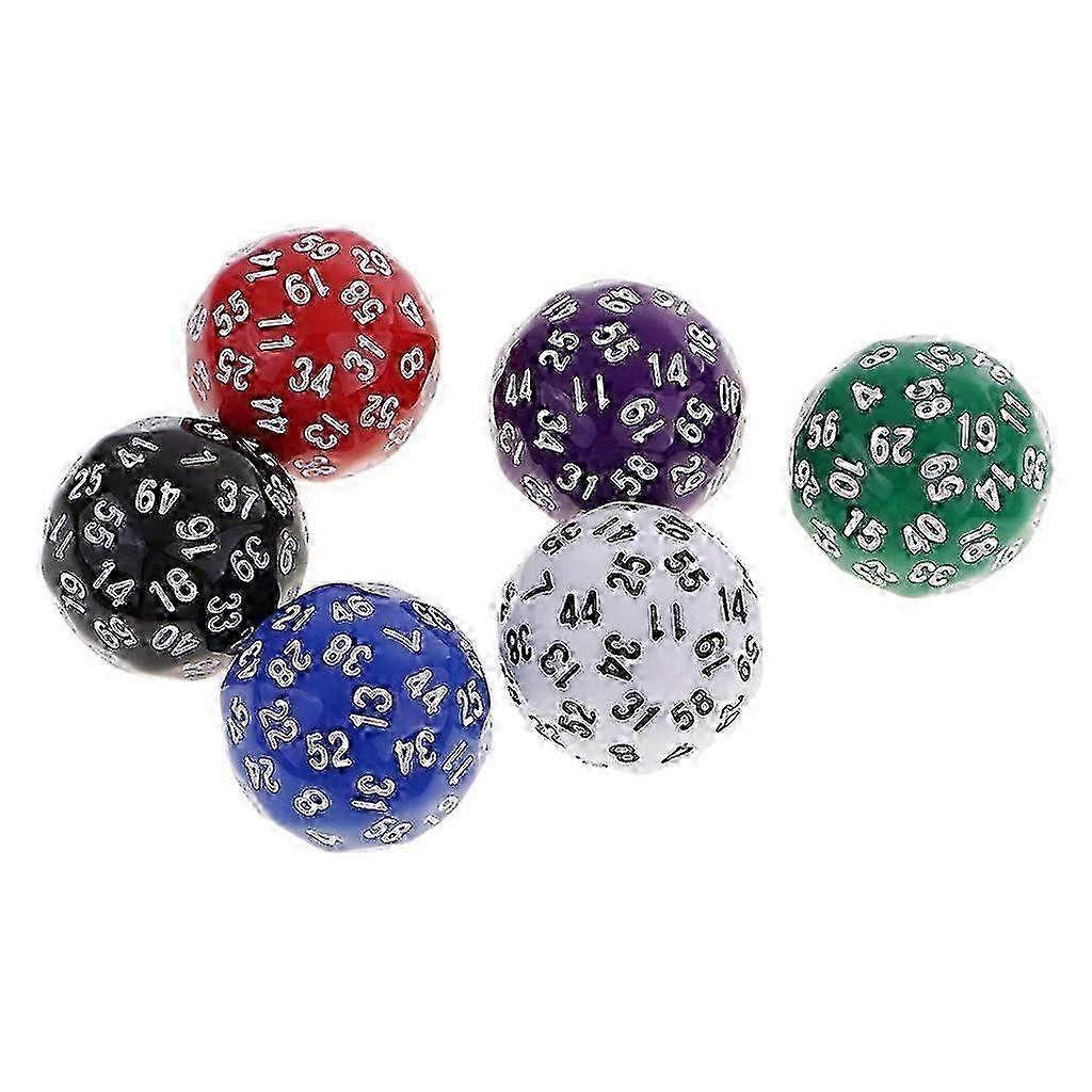 6x 60 Sided Dice D60 Polyhedral Dices for RPG Board Game