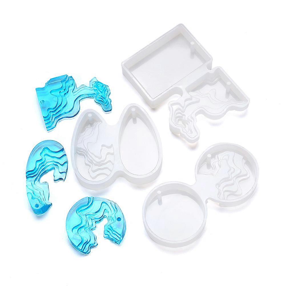Epoxy Resin Pendant Making Molds in Silicone for DIY Craft 3PCS White Easy to Use and Reusable