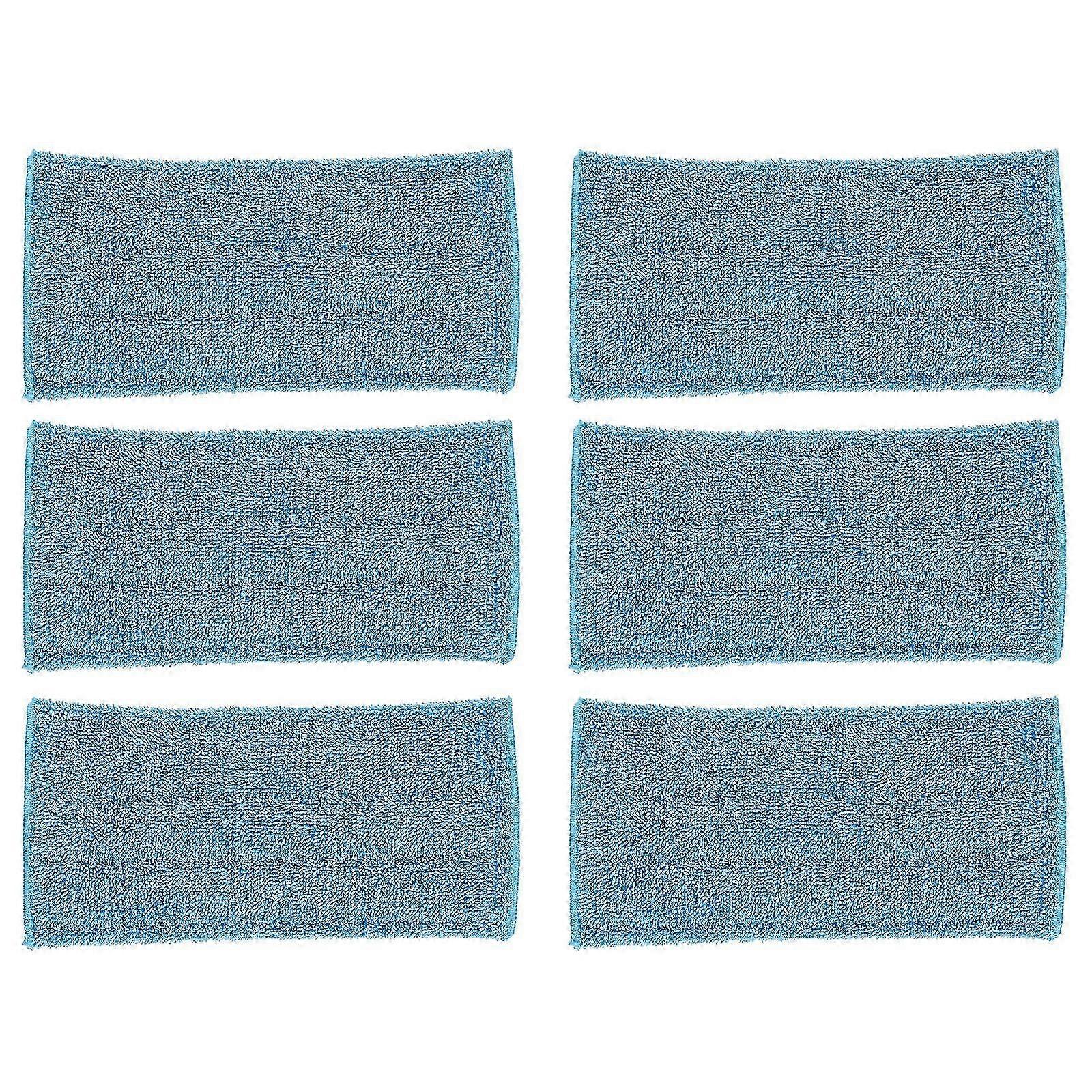 AURA Floor Mop Pads Microfiber Cleaning Accessories Stain Cleaning Rectangular 6Pcs