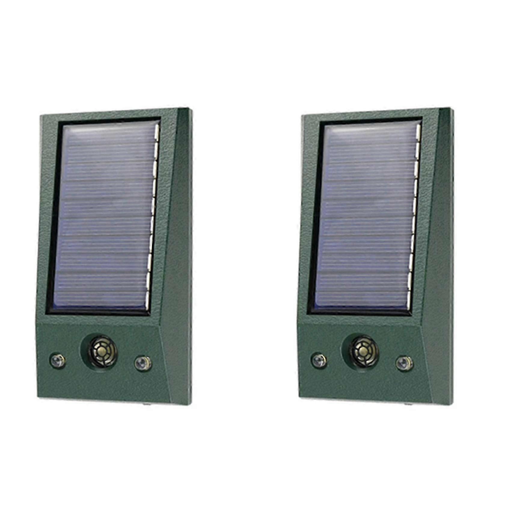 2X Ultrasonic Animal Outdoor Pest Bird Repellent with Motion Strobe and Intruder Alarm