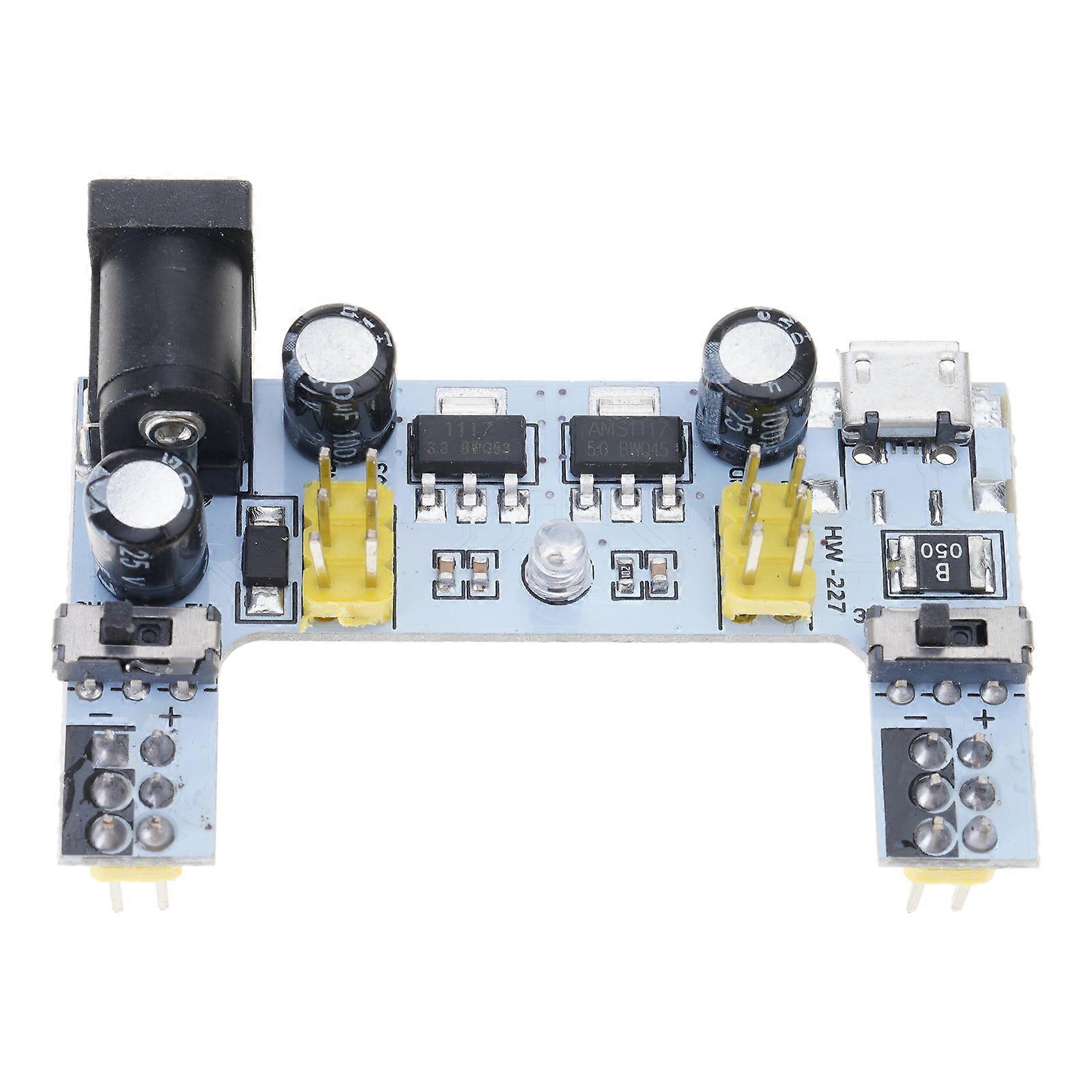 Power Supply Module 5V 3.3V Output MB102 Breadboard Power Supply Module Power Module 2 Way For Microcontroller Project Multicolor