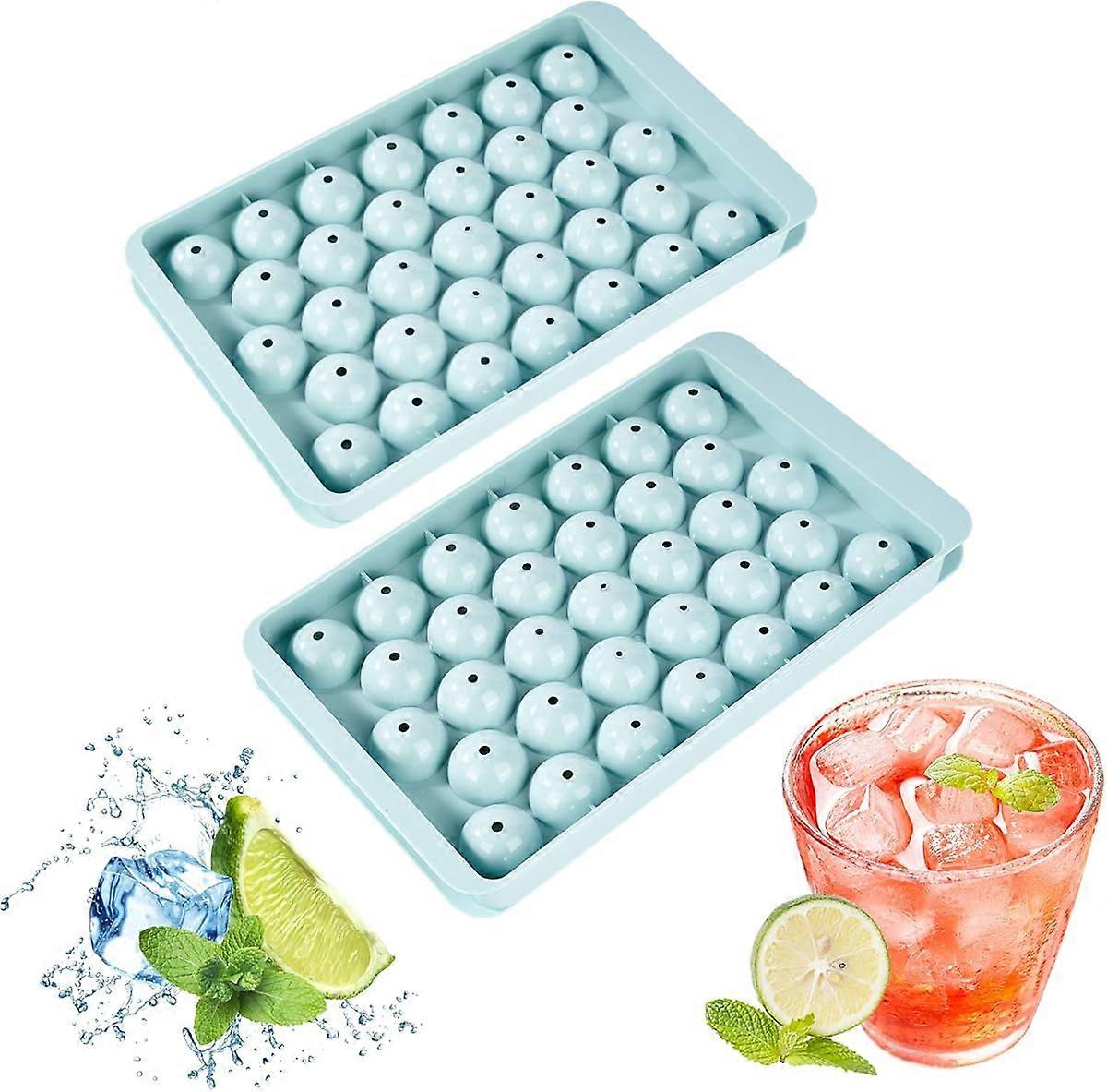 Mini ice cube mold (with ice scoop), 66 small round ice cubes