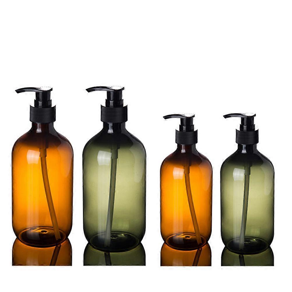 Refillable Pump Bottle for Lotion Storage Made of Strong Plastic in Green Color 300ml