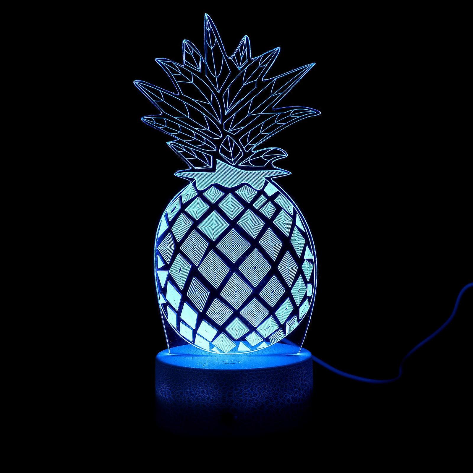 Bedside Touch Lamp With USB Pineapple Shape Bedside 23x8.6x3.7cm Human Body Sensor 1Set