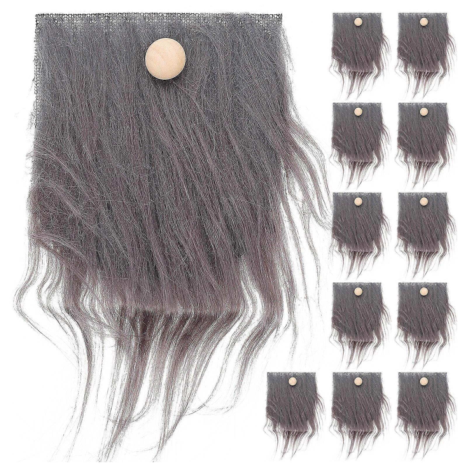 Gnome Beards with Wooden Balls for DIY Crafts Fabric Lightweight and Comfortable