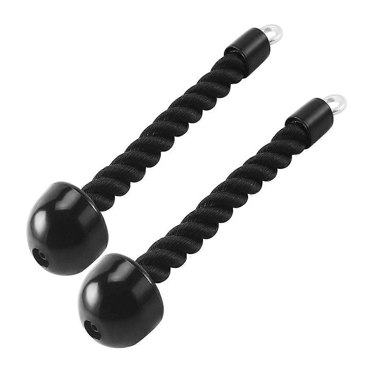 2PCS Pull Down Rope Single Grip Tricep Heavy Duty Tricep Pull Down Cable Machine Attachment for Gym