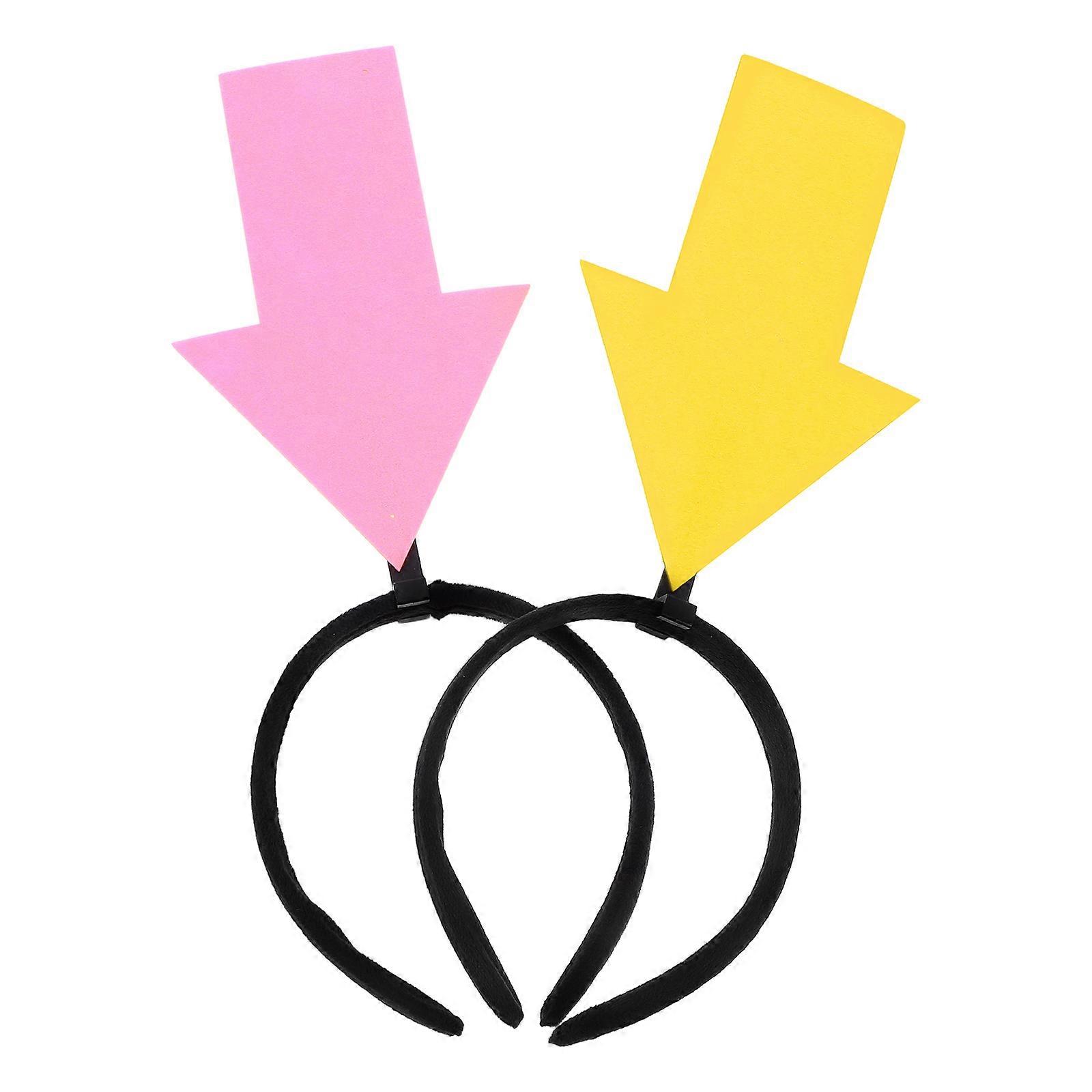 2pcs Creative Head Boppers in Yellow and Pink for Halloween, Sports Events & Fun Photo Props – Lightweight and Comfortable Design