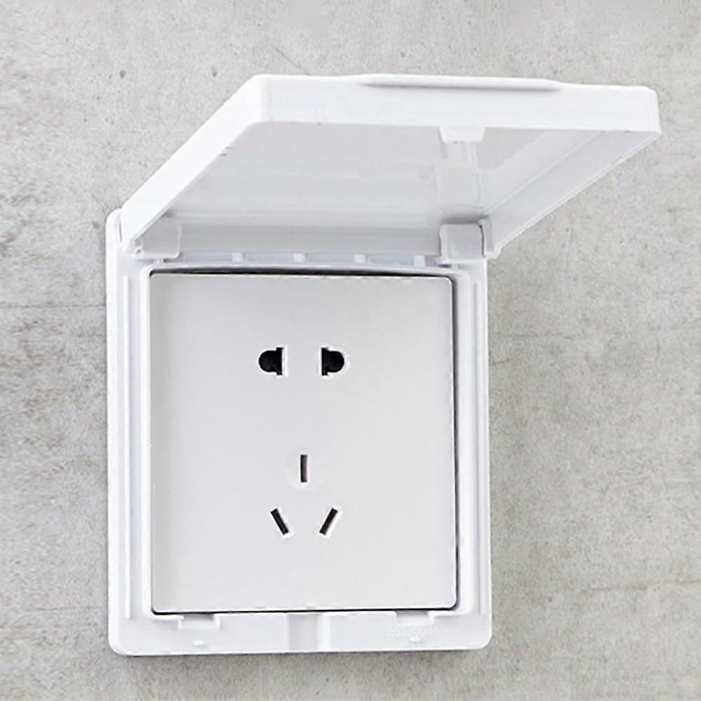 Ultra-Thin Outlet Covers, Waterproof Protection, White, Designed for 86 Sockets