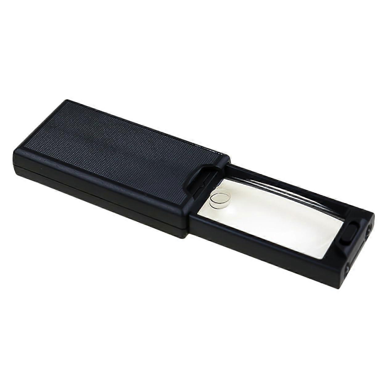 Handheld Magnifying Lens 1 Piece Mini Portable Extendable Black Magnifier for Close-Up Viewing and Detail Inspection