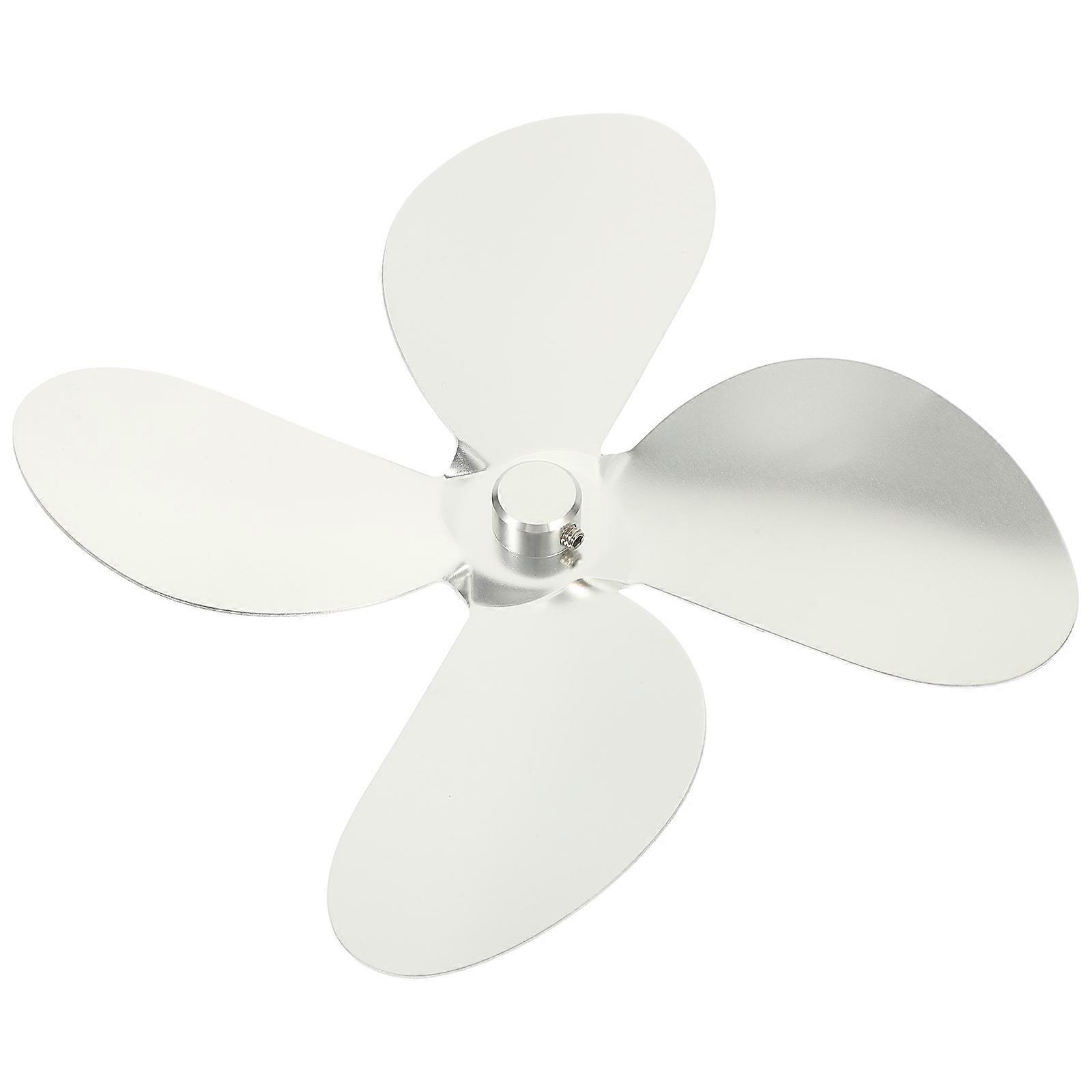 Wood Burning Fan Accessory Heat Powered Excellent Heat Dissipation Increases Furnace Efficiency Silver Compact Design 7.07X7.07X0.59IN 1Pack