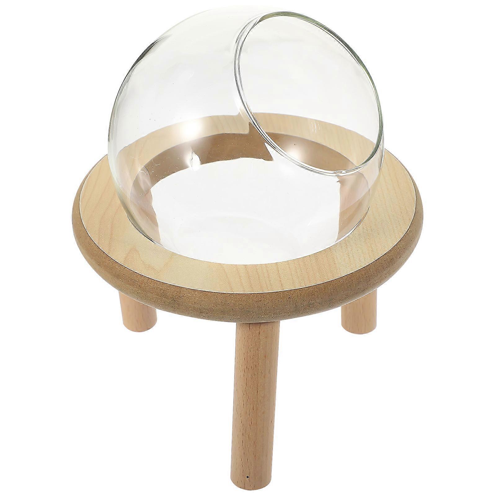 Transparent Hamster Bathtub for Bathing Small Pets with Lovely Shape and Glass .5x2.5 Inches