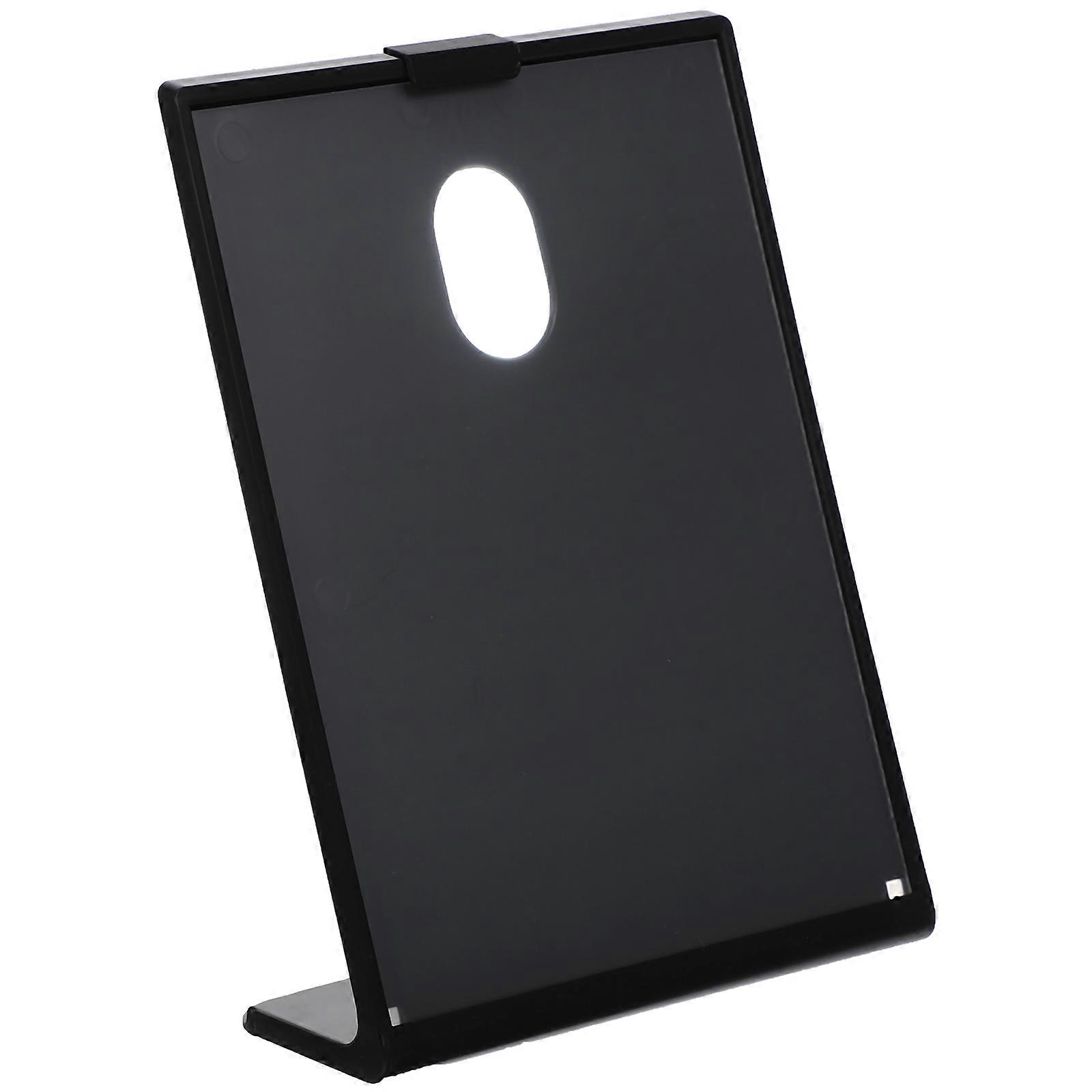 Black Tabletop Sign Holder for Home Use Made of Material Keeps Steady on Desktop