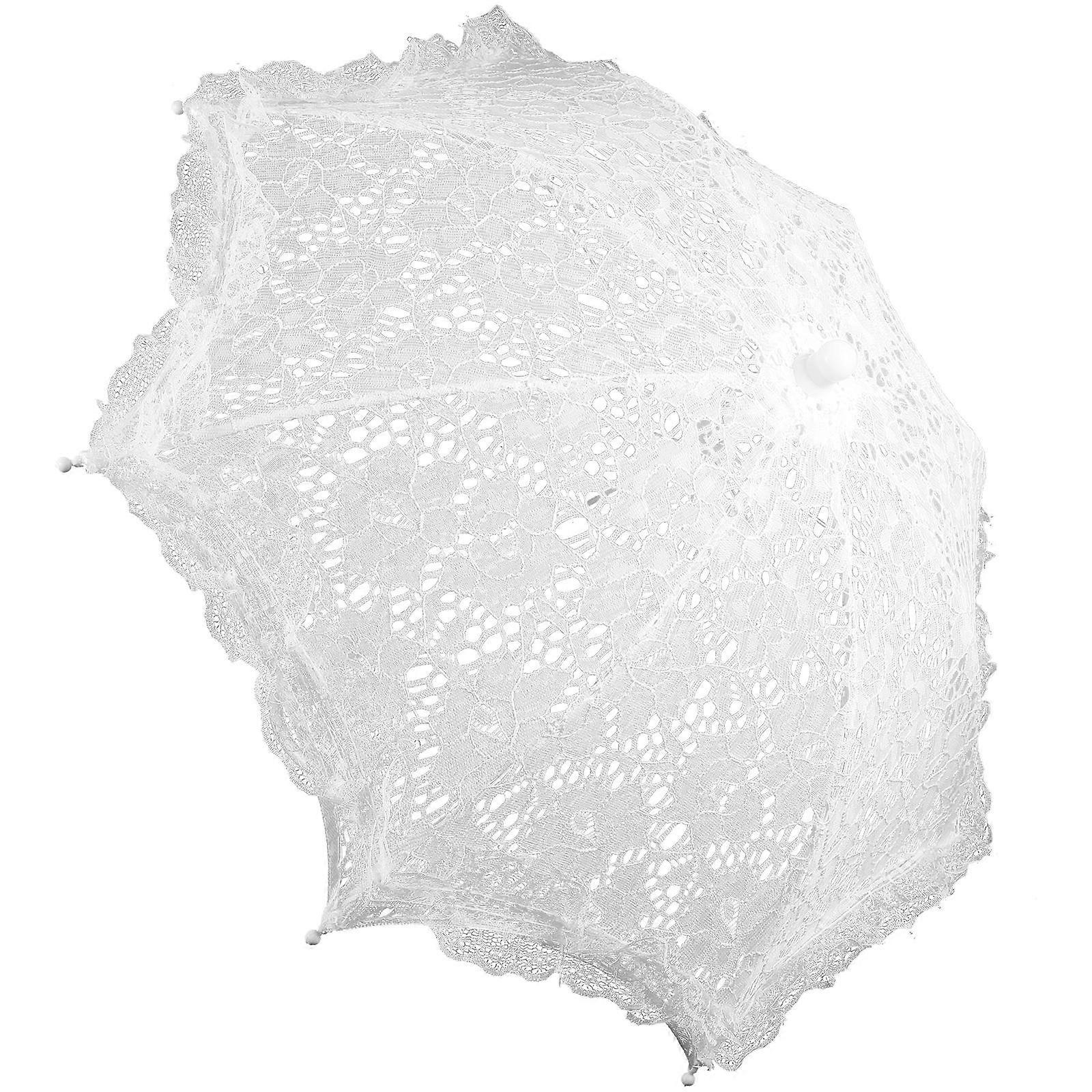 Mini Decorative Umbrella White Lace for Versatile Umbrella Decor