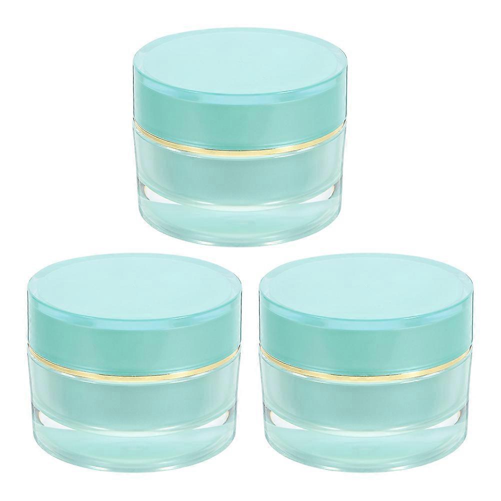 Skyblue Acrylic Cream Jar with Lid for Travel and Storage 30g Wide Mouth Containers Set of 3