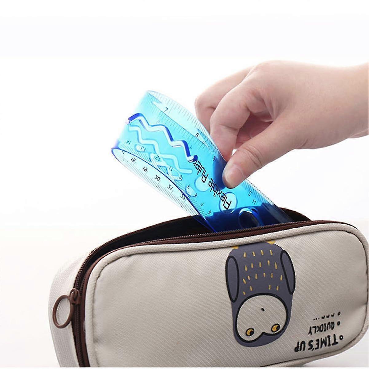 1 Piece Flexible Plastic Ruler for Creative Students, Bendable and Lightweight