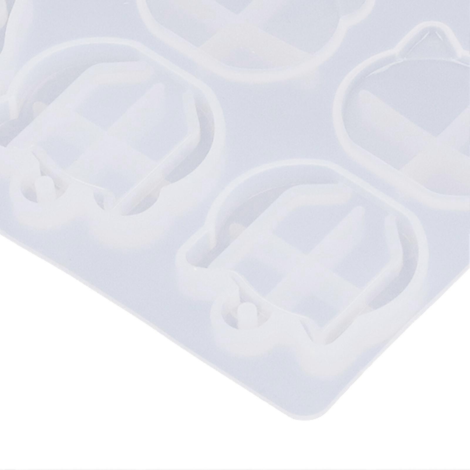 Resin Key Cover Mold DIY Making Flexible Translucent Reusable 6 Shape Silicone Material House Key Cover Mold
