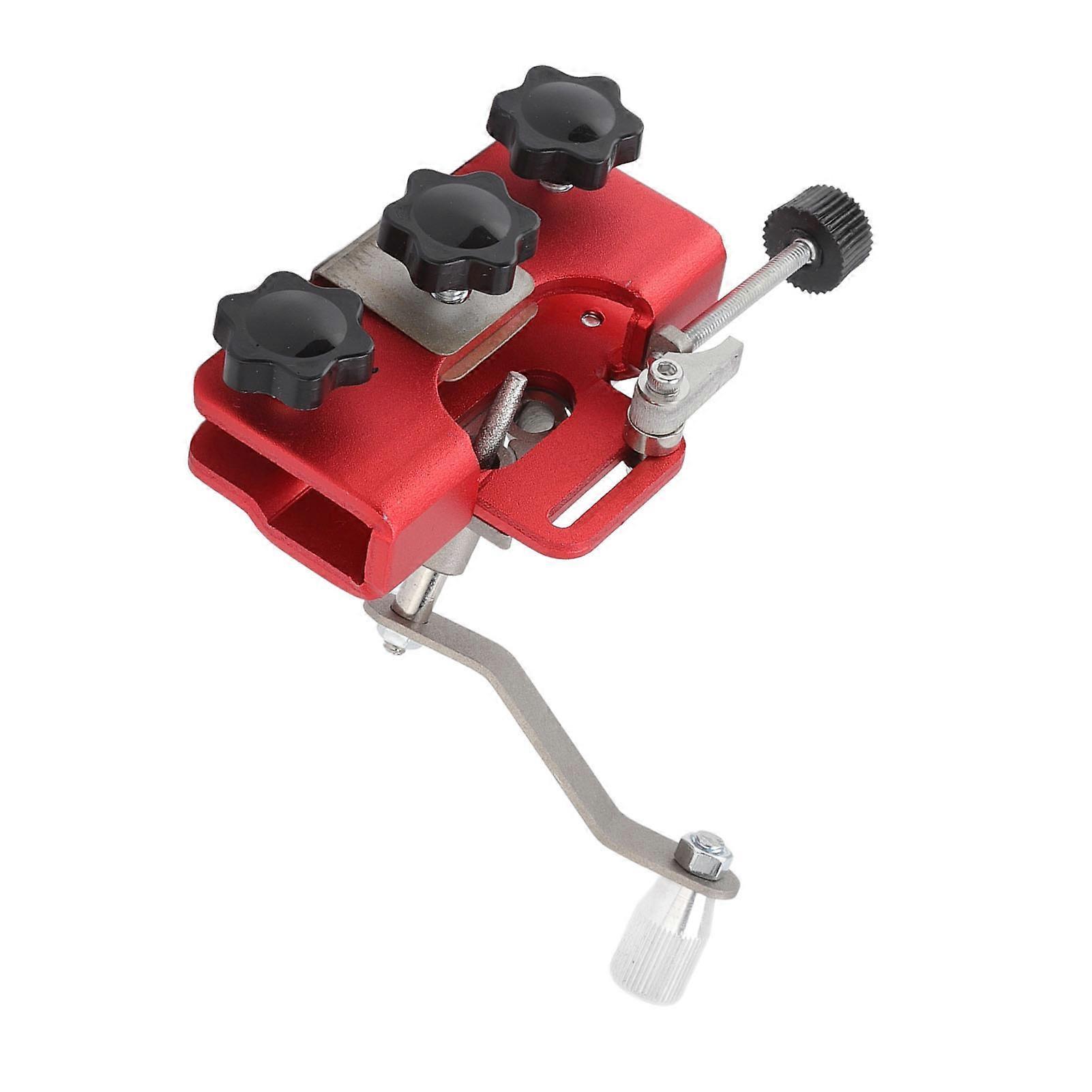 Chainsaw Sharpener Portable Lightweight Hand Crank Chain Sharpening Jig for Electric Saws Red