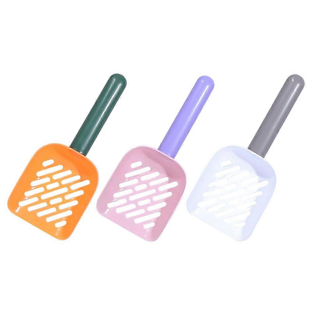 3pcs Pet Litter Scoop for Effective Cleaning Assorted Color Plastic Basin