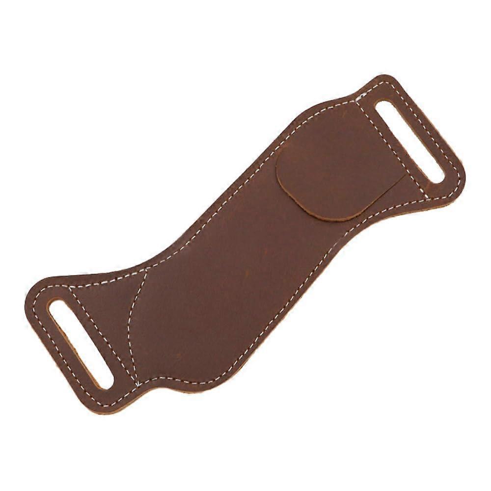 Horizontal Leather Sheath, Pocket Knife Holder with Belt Loop for Camping, Hiking