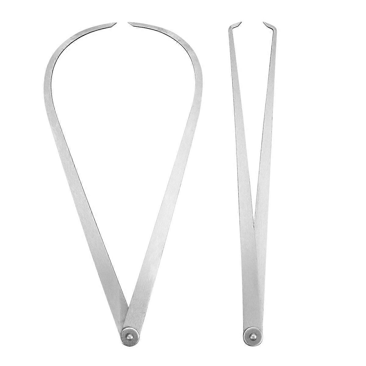 Creative Distance Measuring Caliper Tool 2Pcs for Workshop and Laboratory Use in Silver Color Featuring Practical Design