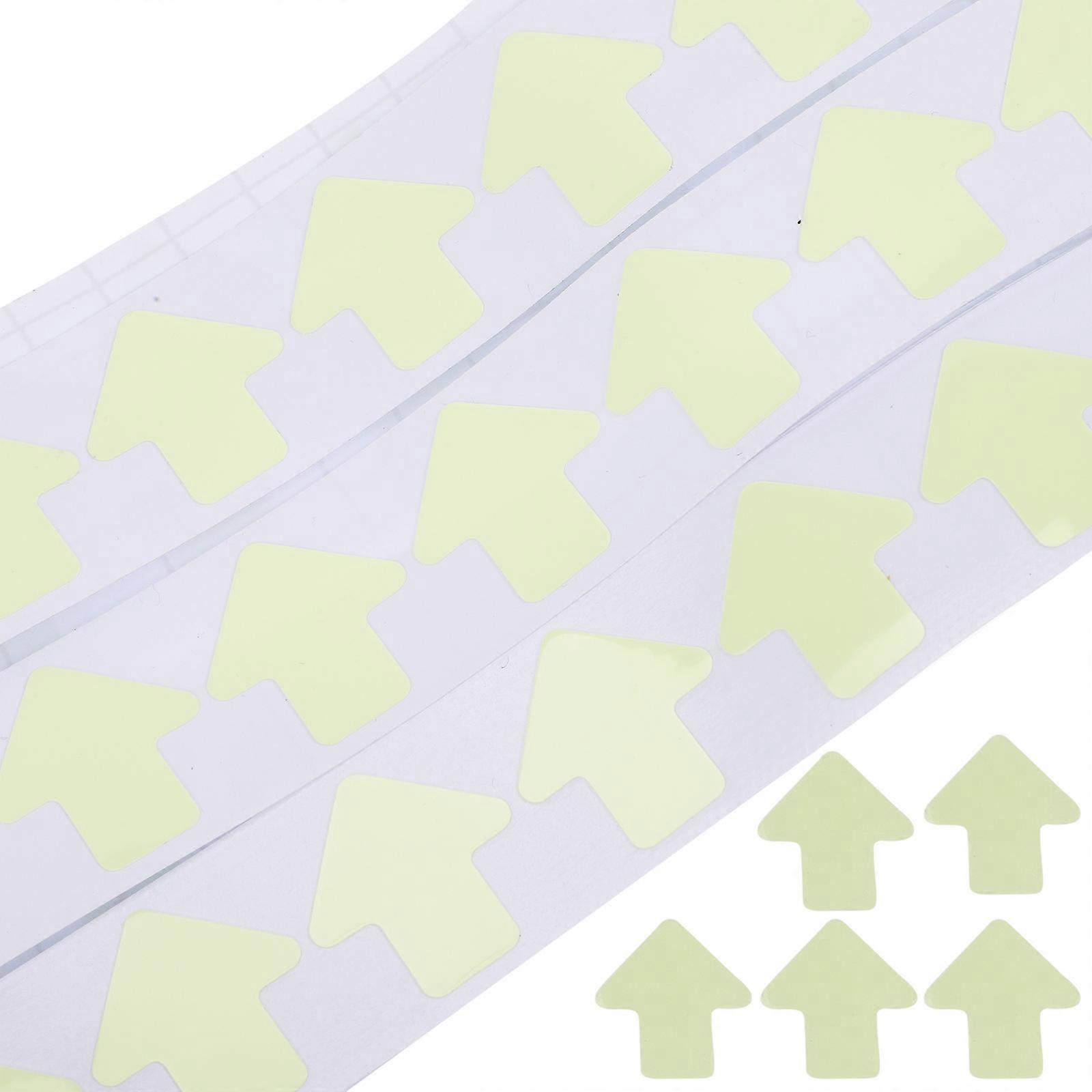 Glow In The Dark Markers Night Warning Stickers 100Pcs Suitable For Night Use Arrow Shape PET Material
