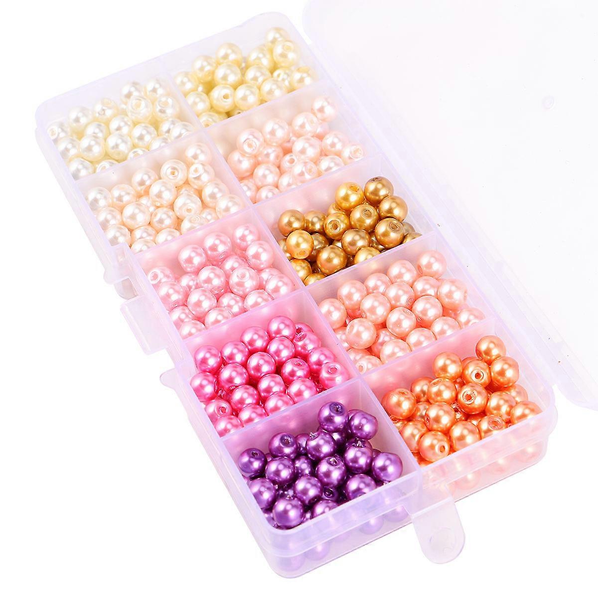 Spacer Loose Beads 6Mm Beads Accessory Pink Mini Hole Design 1 Set