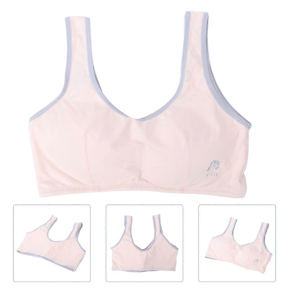 Breathable Cotton Underwear Seamless Brassiere for Girl in Skin Color 85A Designed for Daily Wear with Good Elasticity 1Pcs