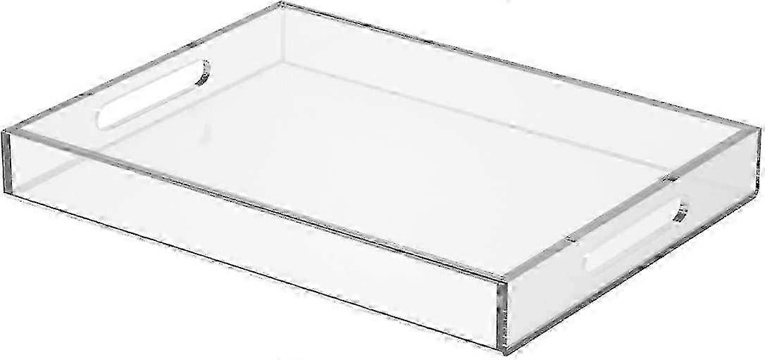Decorative acrylic serving tray for parties - 30x40 cm with handles