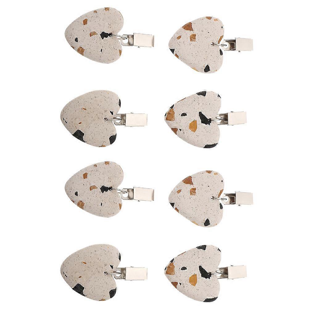 Practical Tablecloth Clips Heart Shape Weights With Metal Clips 8Pcs Ideal For Homeowners And Friends