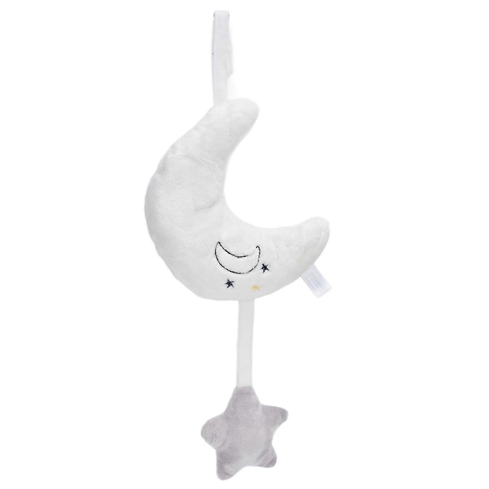 Baby Stroller Plush Rattles Cute Shaped Hanging Rotating Soother Rattle Toys for Infant CribMoon