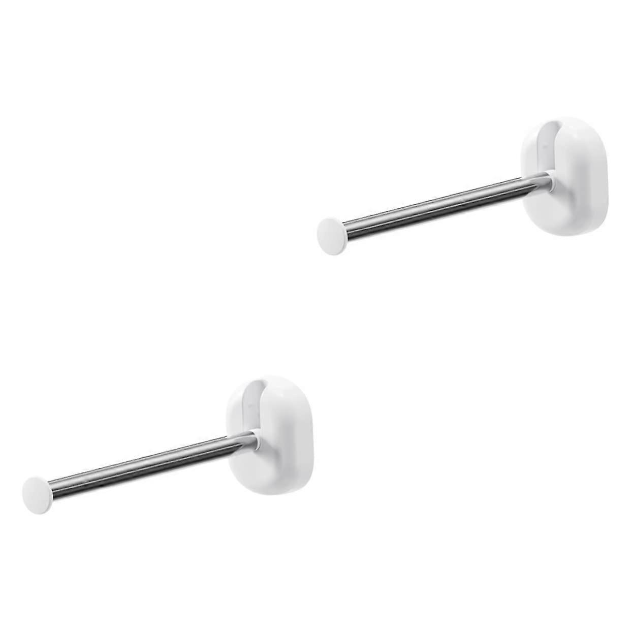 Foldable Clothes Hanger Multipurpose Wall Mounted Rack Towel Holder Key Hooks Organizer 2 Pcs 22.6x5.7x2.9 cm