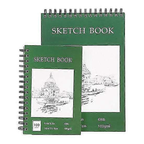 A4 Hardcover Spiral Bound Sketch Book - 100 Acid-Free Thick Paper Sheets for Artists & Students - Perfect for Drawing, Writing & Sketching
