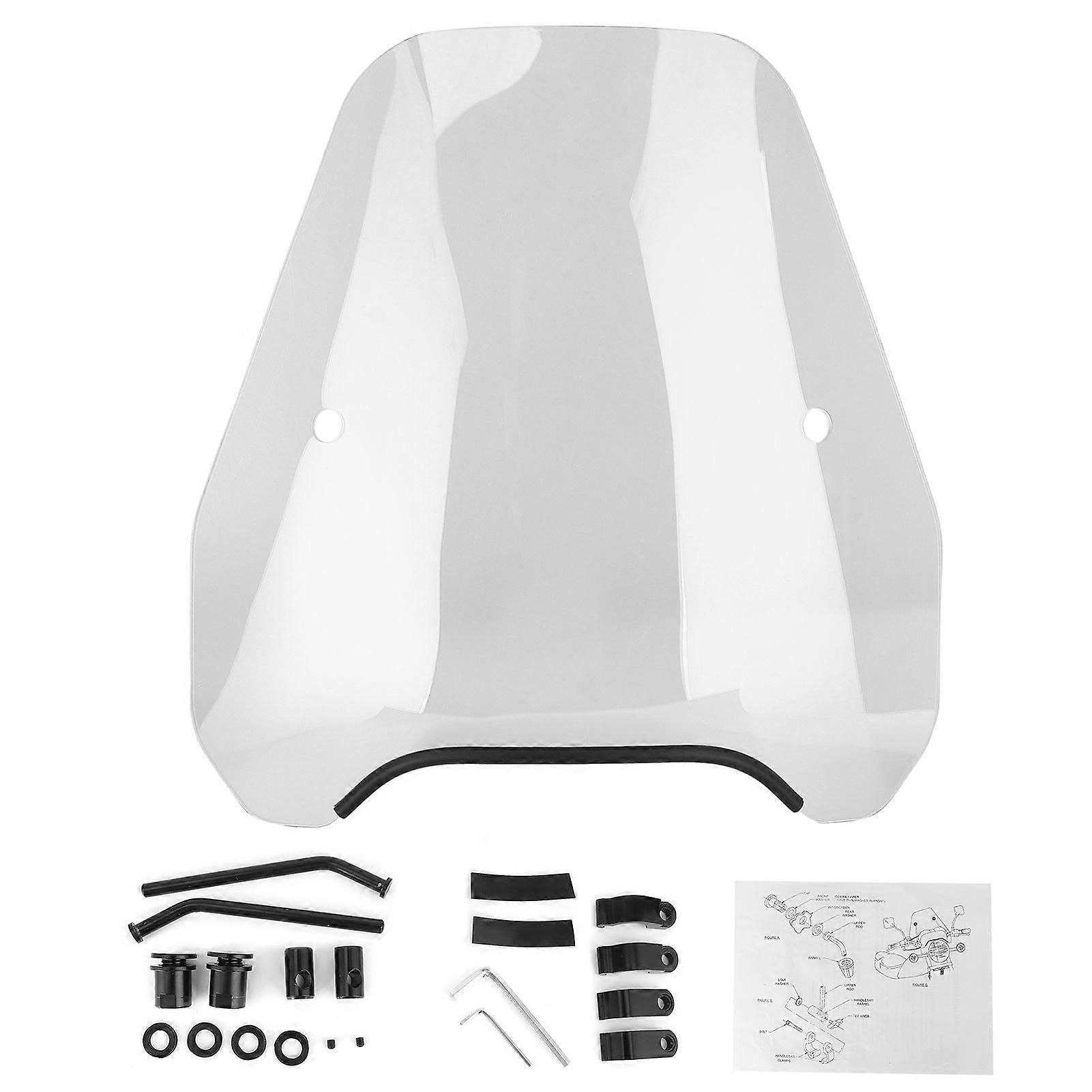 Motorcycle windshield retro style wind deflector for universal fit