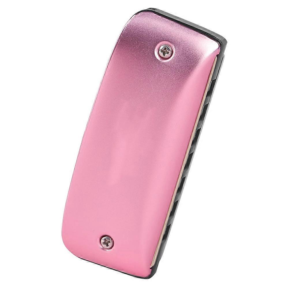 Diatonic Harmonica 7 Hole Instrument For Beginners Learning Pink Color 1Pcs