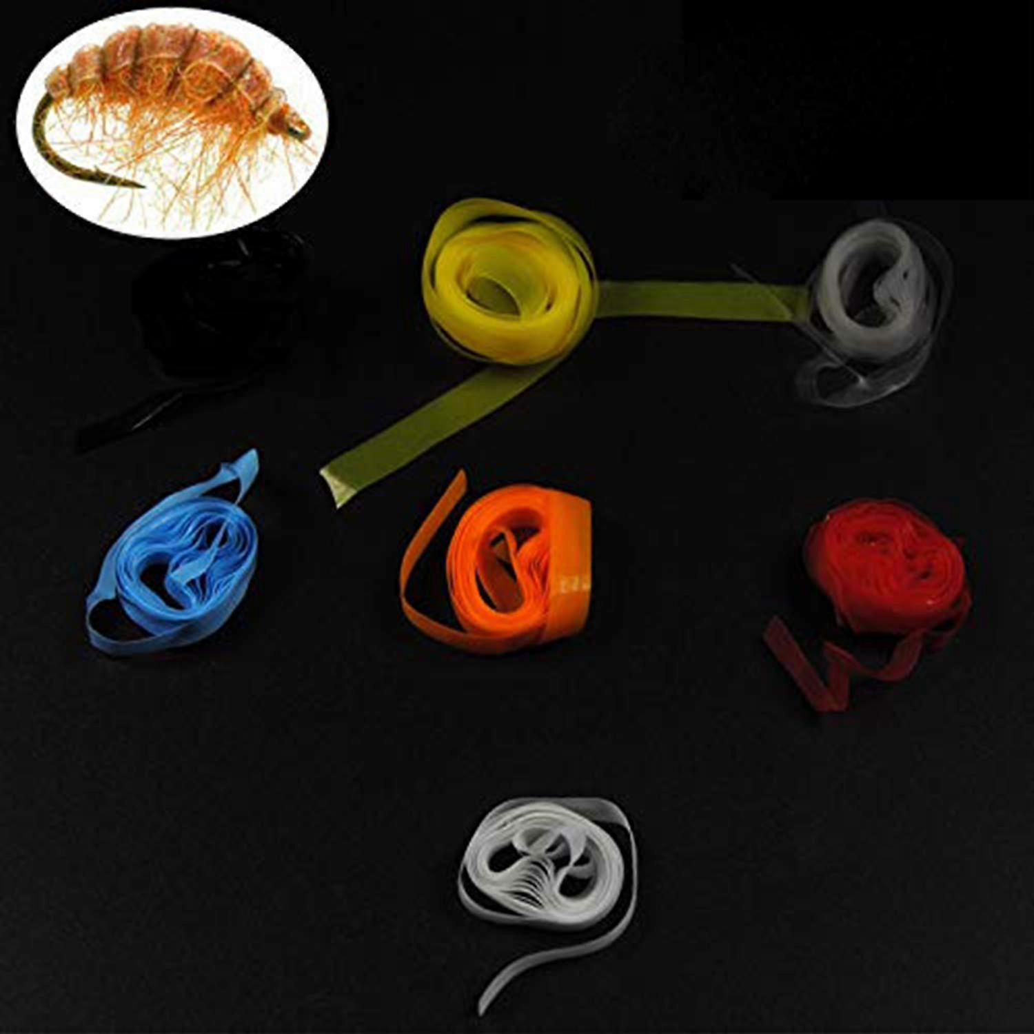 Scud Back Fly Tying Material 7 Colours Super Stretch Rubber Thin Film 1 Metre for Nymph Shrimp Czech Nymphs