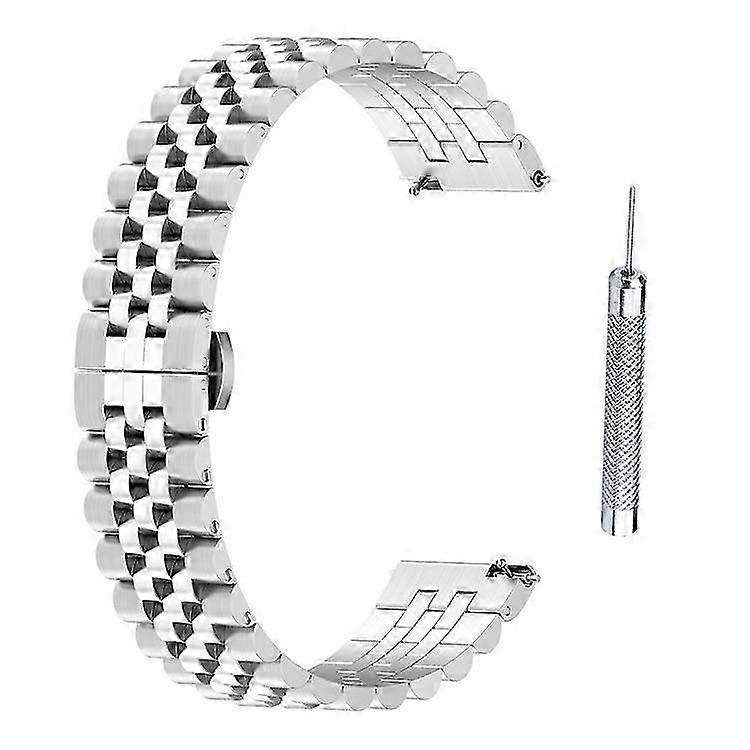 18mm Stainless Steel Replacement Band for GPS Smartwatches - Includes Tool & Spring Bars for Secure Fit