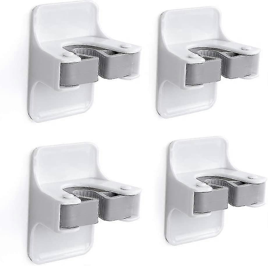 Broom rack, wall-mounted self-adhesive and drill-free, space-saving, stable, waterproof and versatile in use