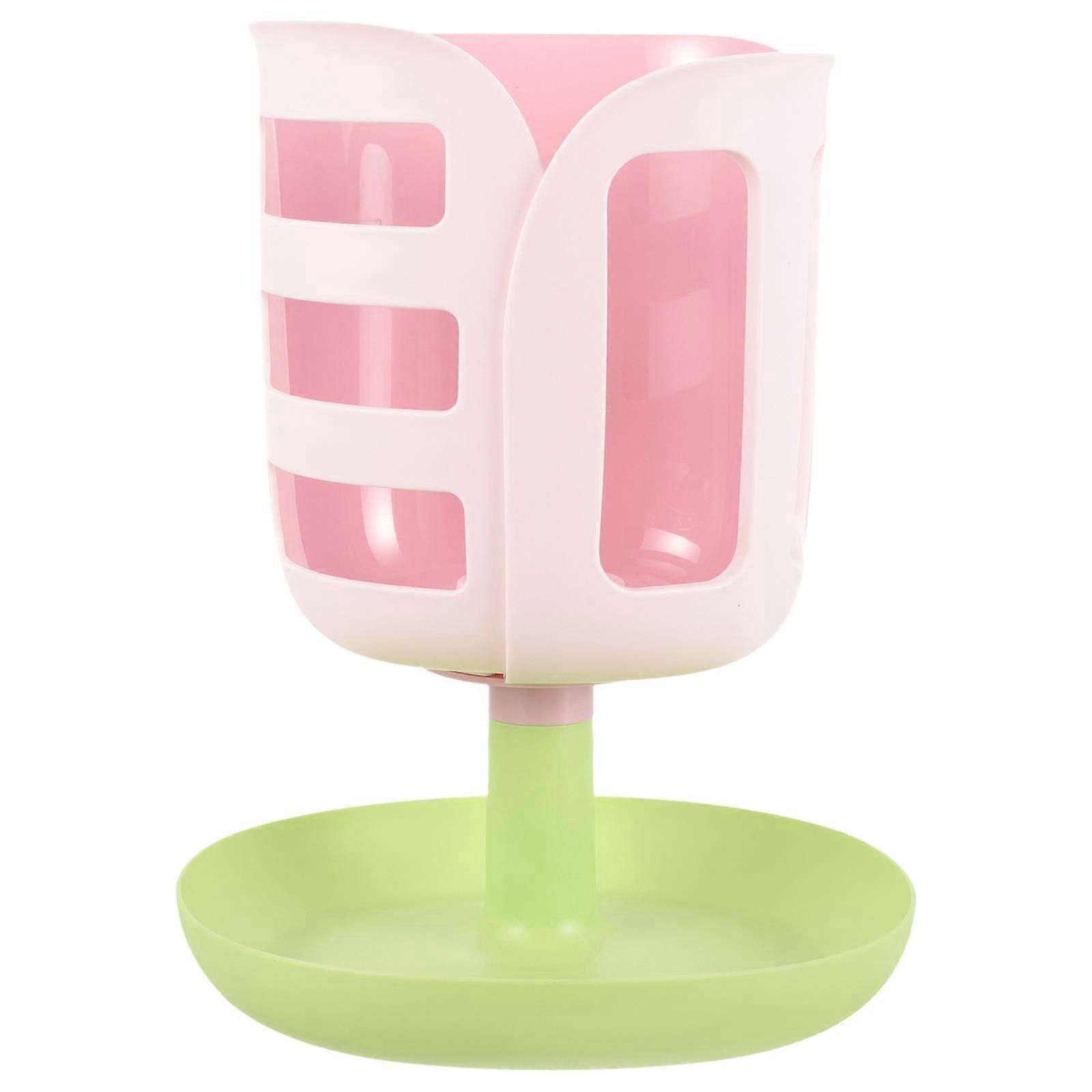 Tulip Shaped Rabbit Feeder Rack with Food Bowl – Convenient Small Pet Holder for Bunny, Chinchilla, Guinea Pig – Easy Install Cage Manger for Grass