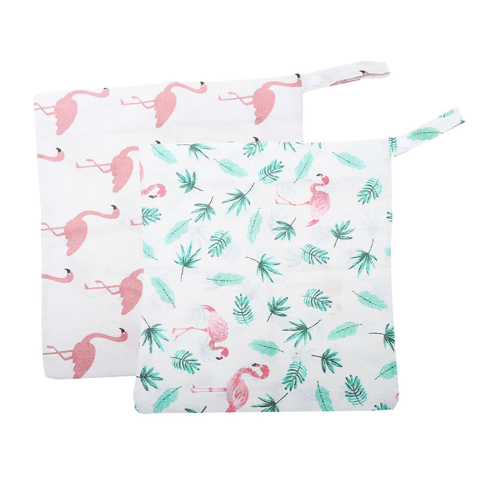Travel Diapers Storage Bag For Caregivers Wet Clothes Bag Assorted Color Rectangular Organization 2Pcs