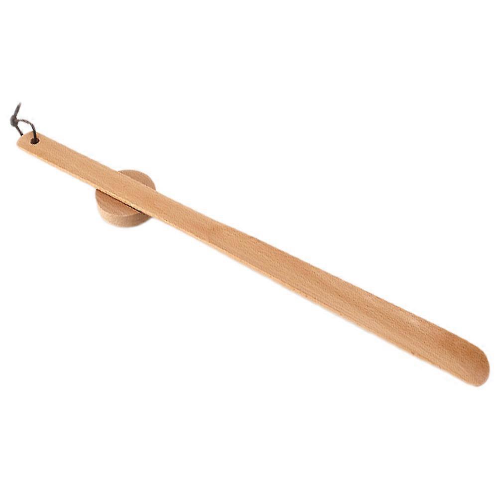Wooden Shoe Horn for Seniors and Disabled, Long Handle Shoe Helper with Ergonomic Design, Reduces Bending, Durable and Reusable