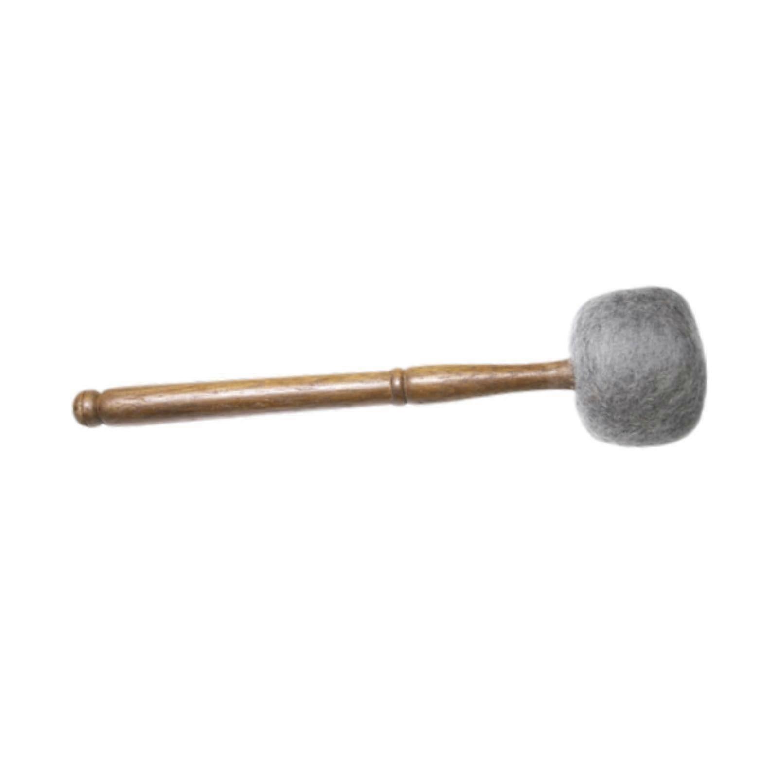 Woodenhandled singing bowl mallet for Buddhist practices, Gray