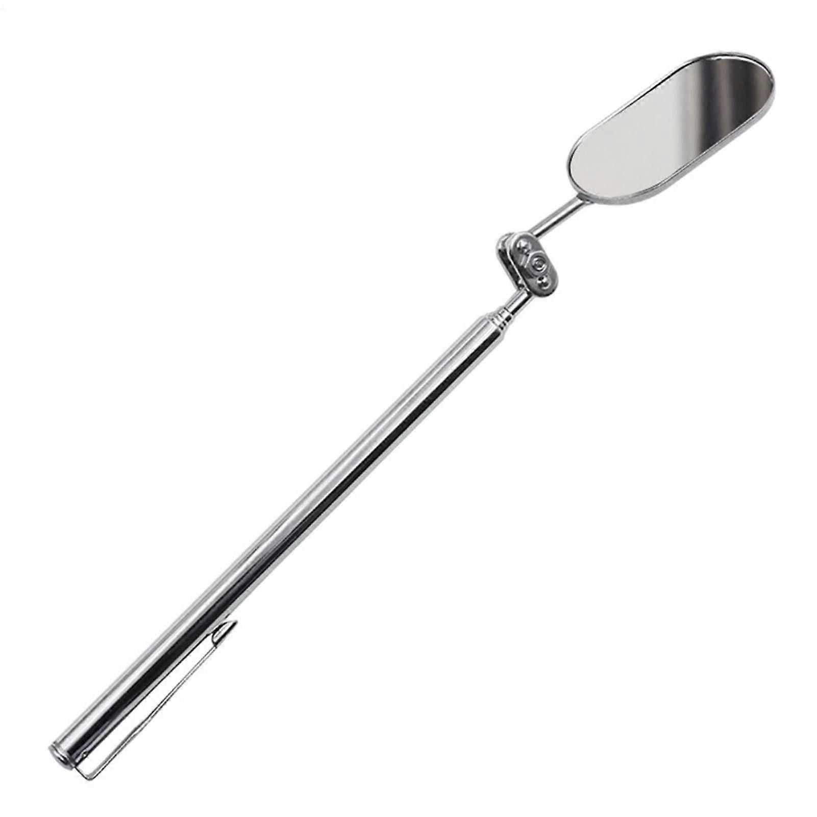 Inspection mirror with light, telescopic, 360 rotatable, foldable, durable stainless steel