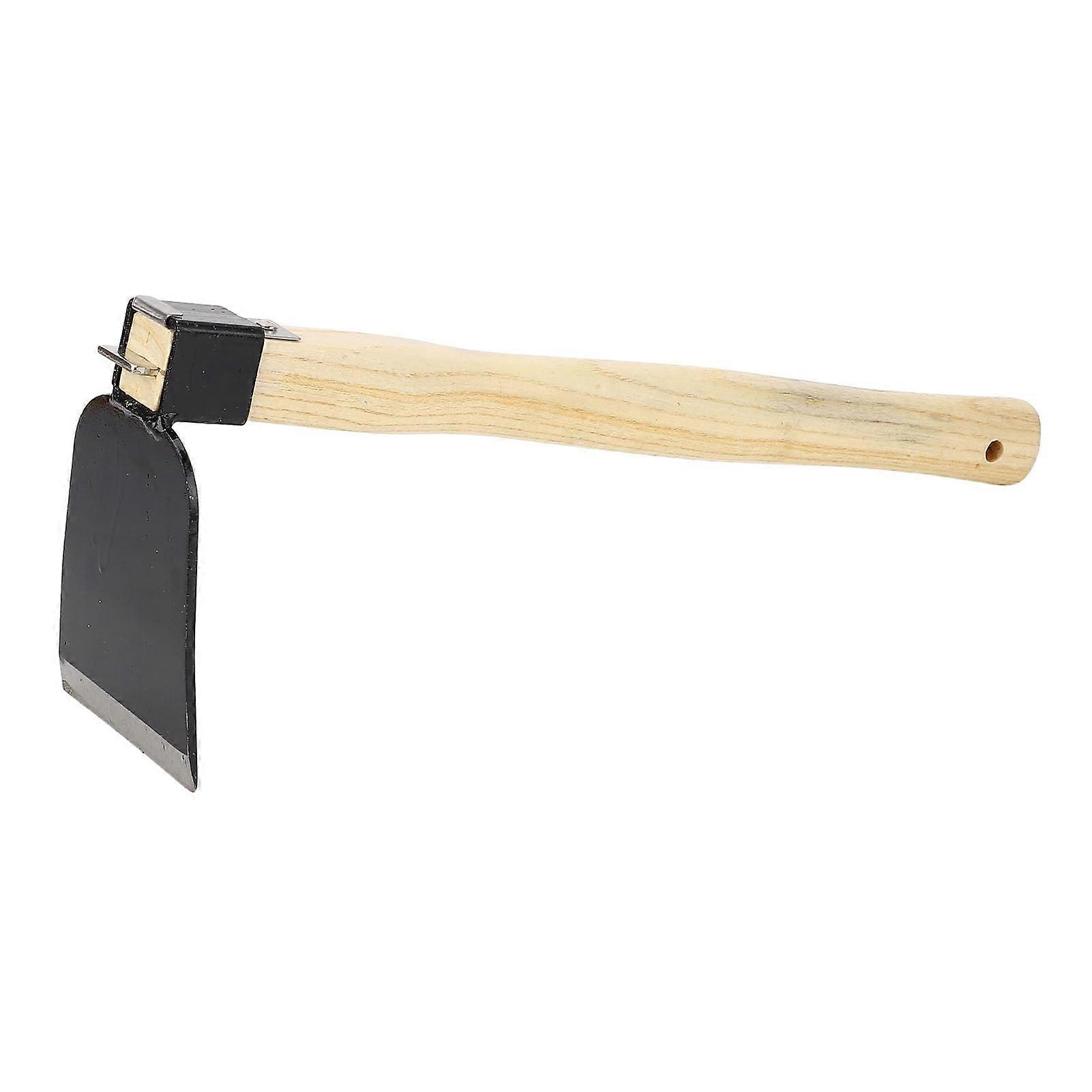 Garden Hoe Carbon Steel Lightweight Hand Tool with Ergonomic Wooden Handle for Soil Cultivation Weeding and Planting