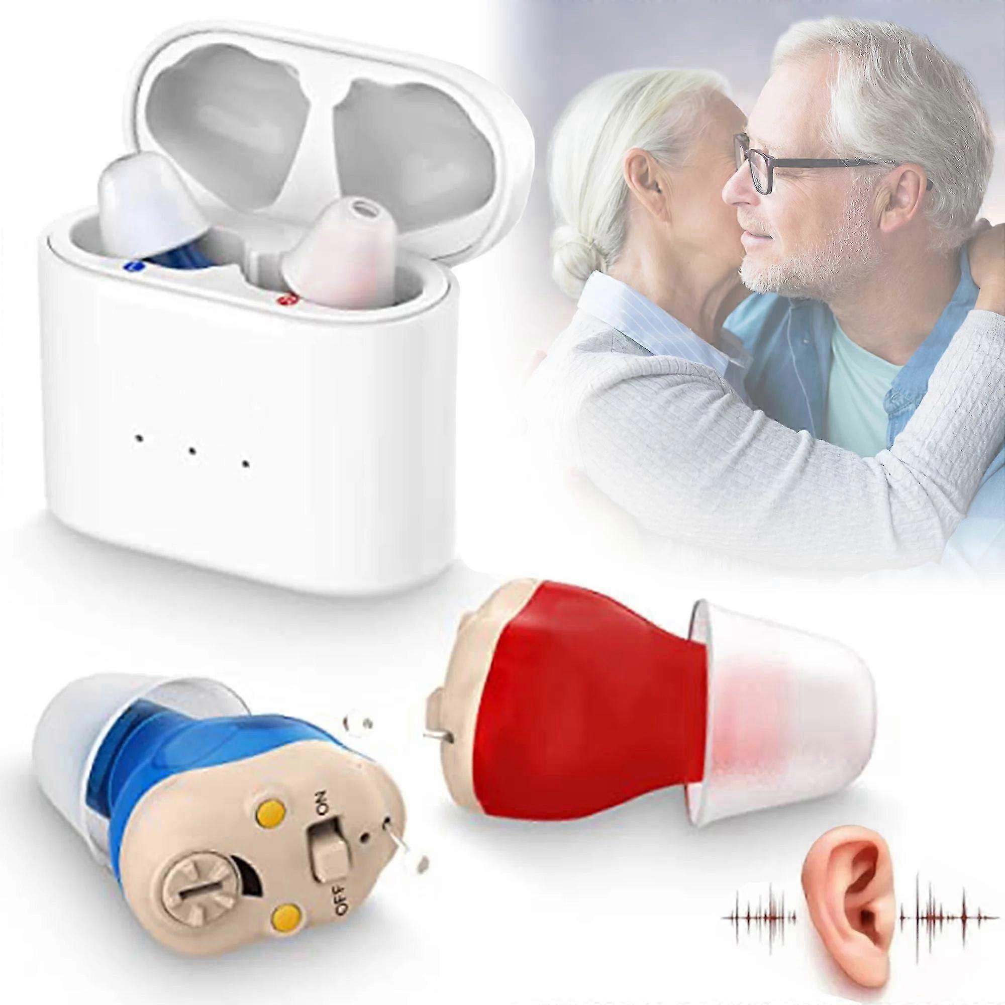 Hearing Aids Rechargeable Box in Ear Deaf Help Sound Amplifier New Design