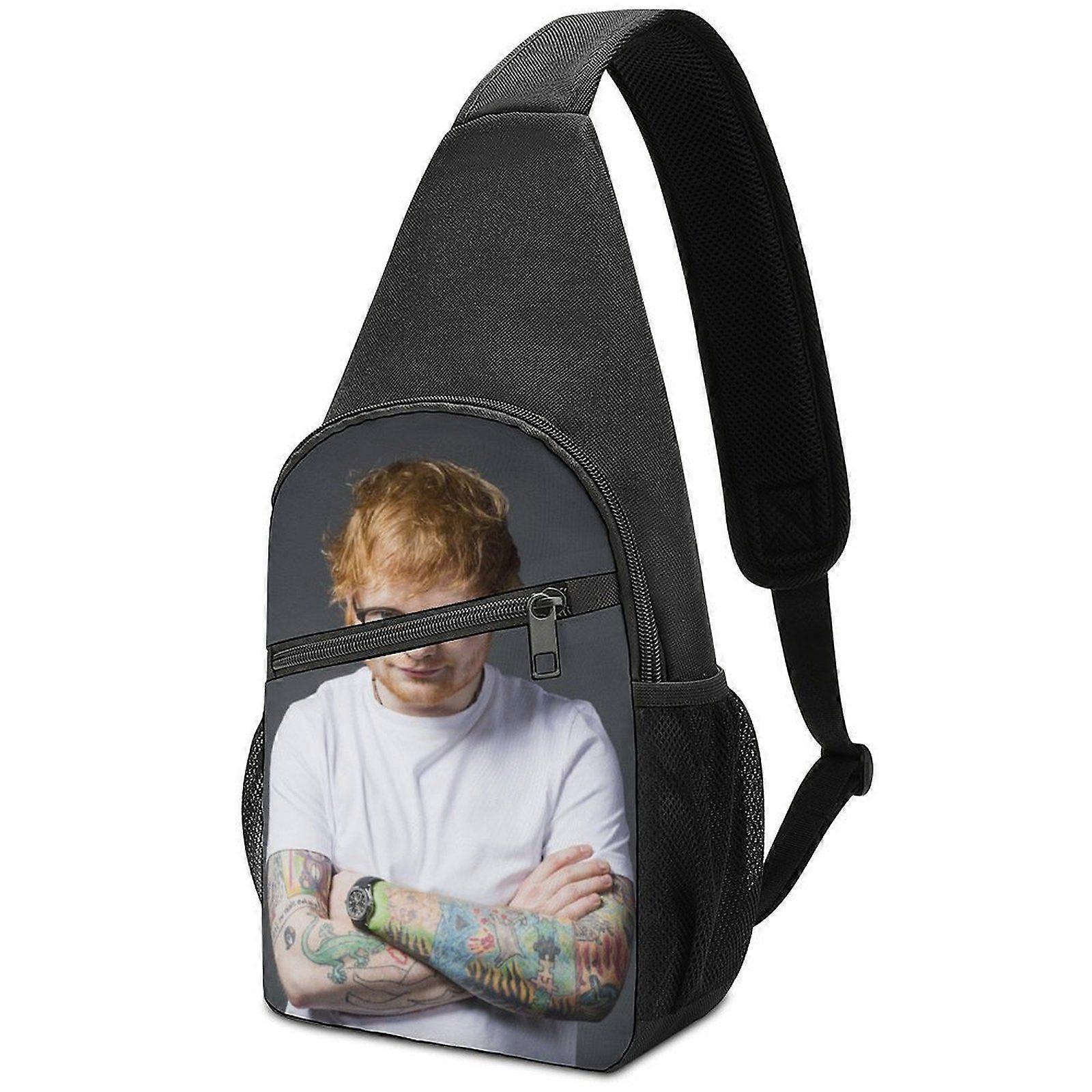 o2303 Ed Sheeran Durable Oxford Crossbody Bag and Backpack with Ergonomic Sponge Strap, Multiple Pockets, and Detachable Buckle p2303