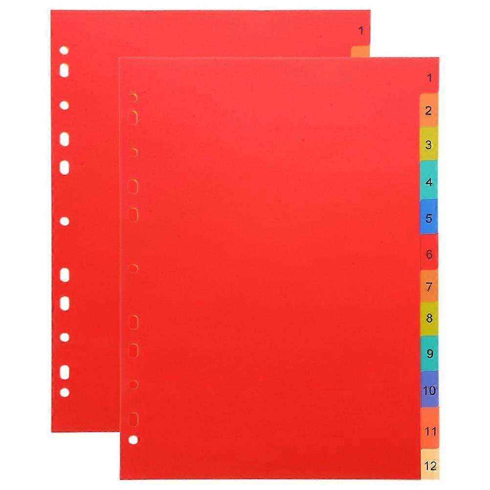 2 Sets Of Plastic Binder Dividers With Tabs Cute Binder Index Divider Office Subject Divider Binder Notebook Index Page Notebook Page Divider