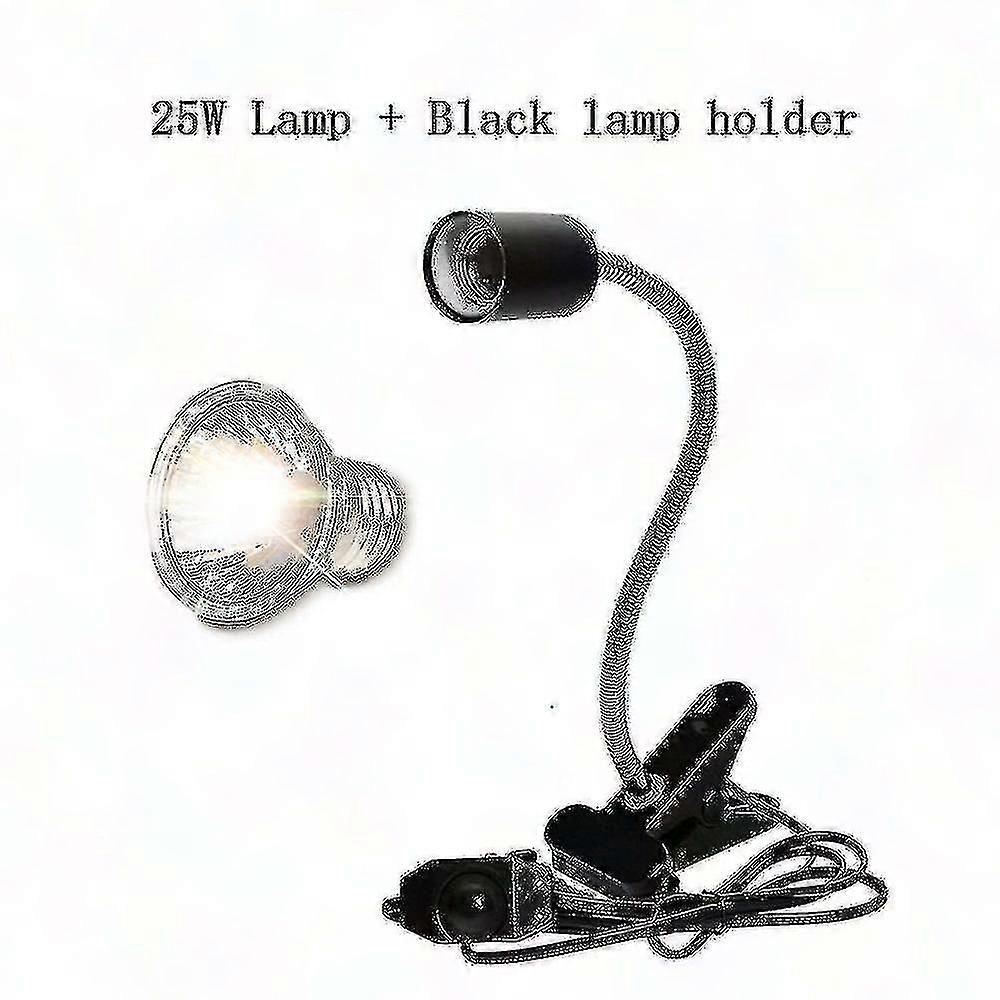 Reptile UVB UVA Basking Lamp with Clip Holder for Turtles Lizards Tortoises Heat Light Fixture