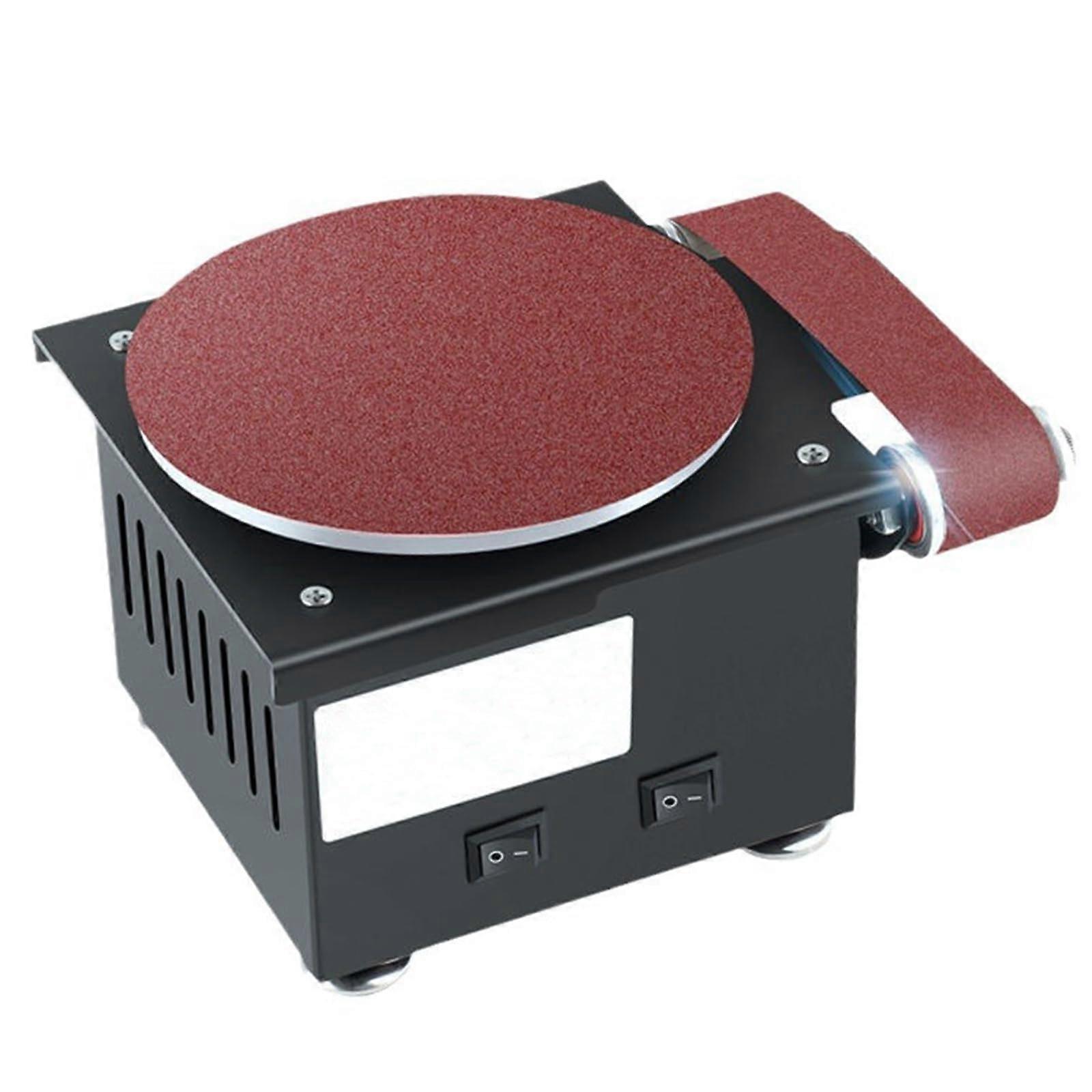 Electric Belt Sander with Polishing Set, Adjustable Speed for Metal Stone Woodworking Projects