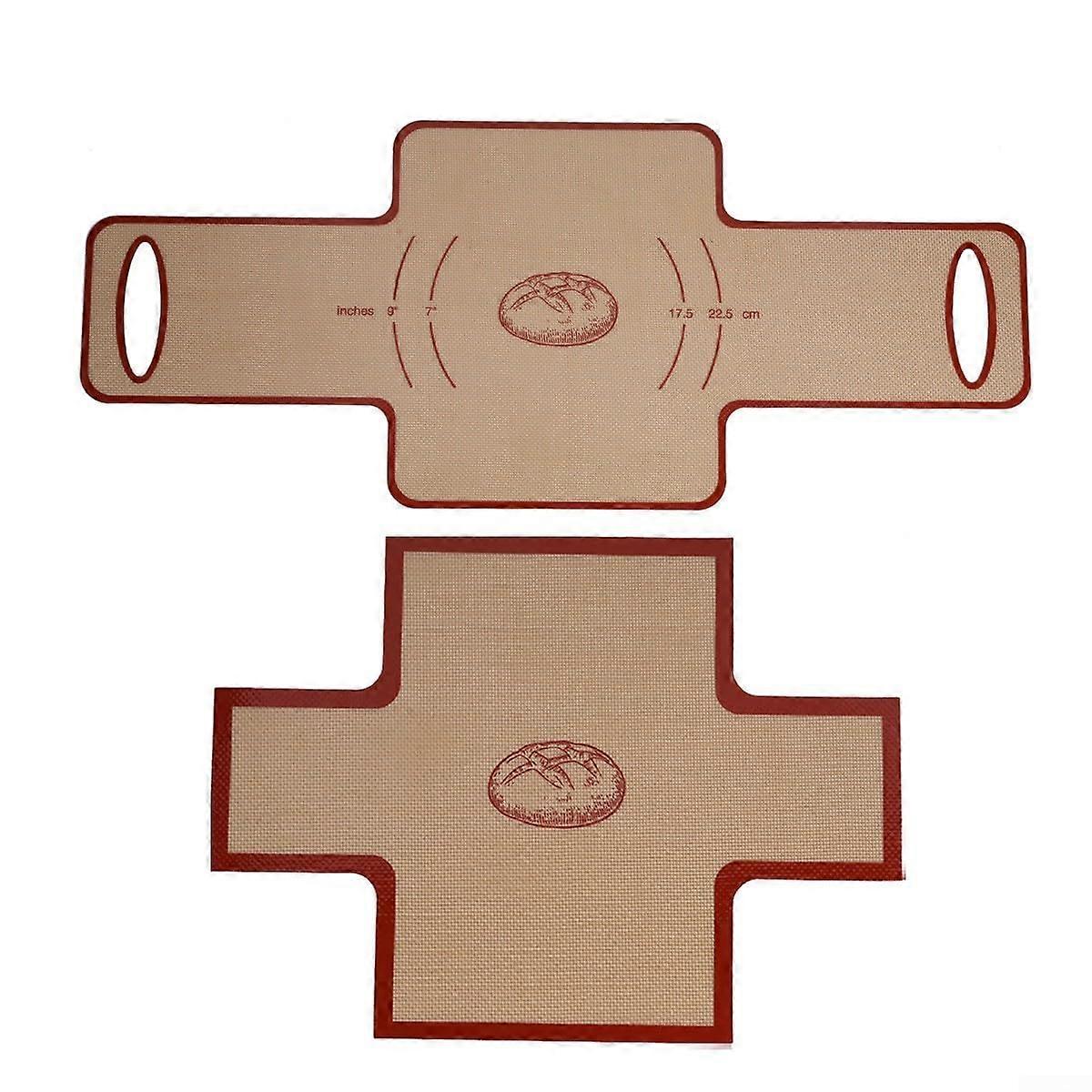 Silicone Baking Molds Set, 2-Piece, Non-Stick, Easy Dough Transfer And Cleanup, Red